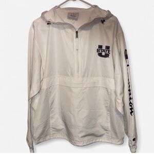 Champion Utah State Aggies White Wind Breaker - Size S USU